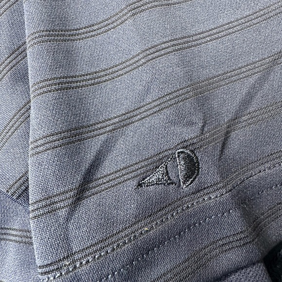 Grand Slam Performance Mens XL Navy Blue Striped Short Sleeve Golf Polo Shirt - Picture 2 of 7